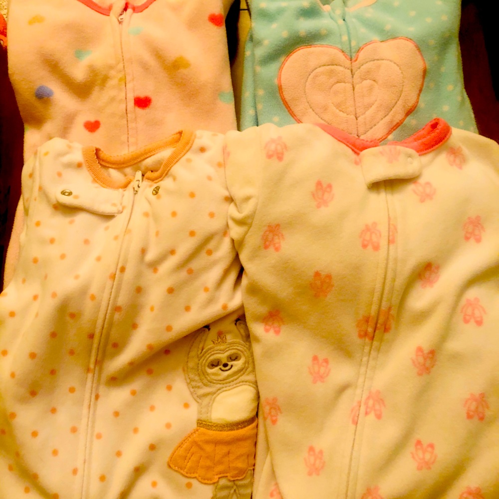 Fleece footie pajamas